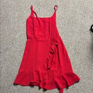 Elegant Red Sleeveless Dress